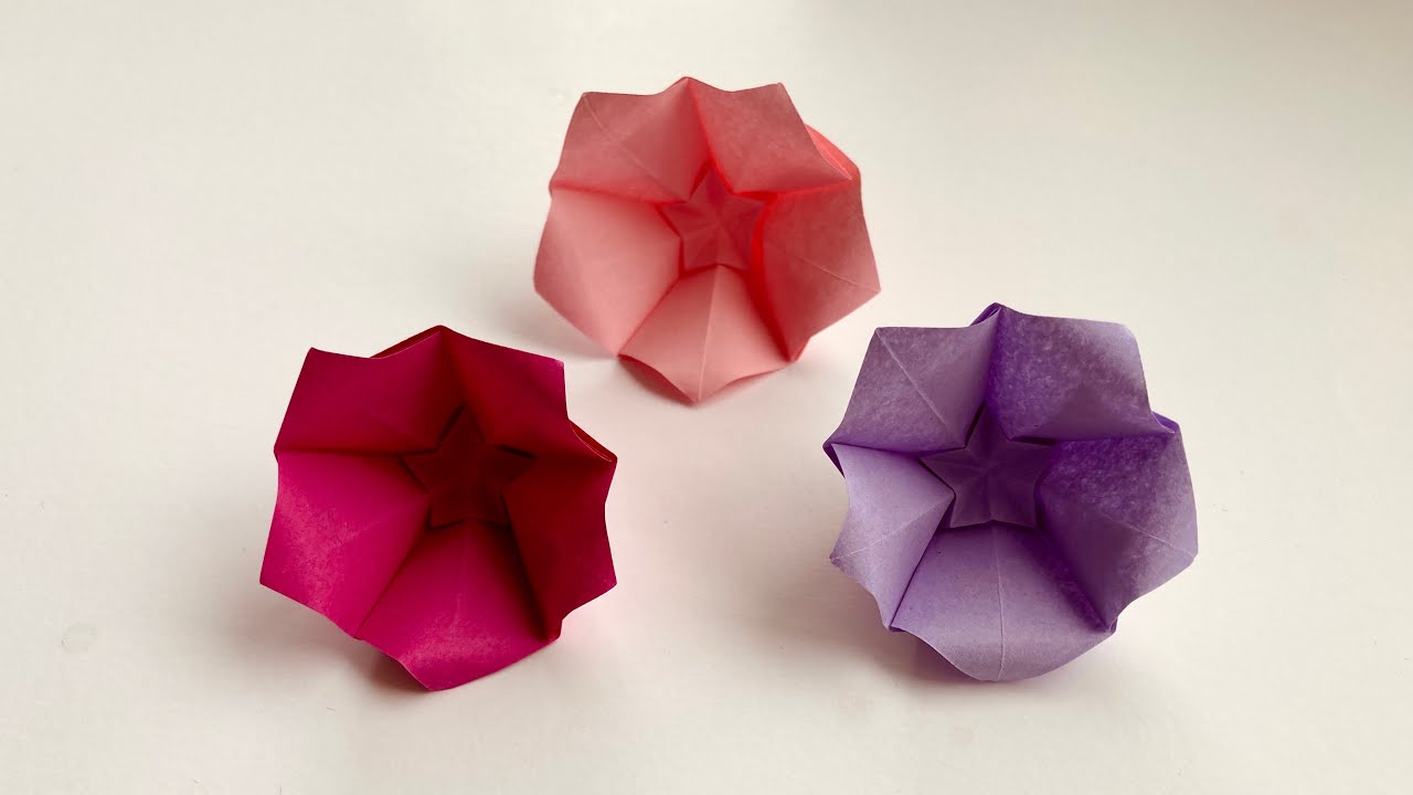 Origami Flower/ Origami Paper Petunia 🌺