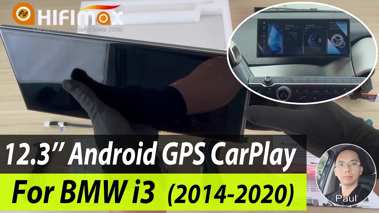 12.3 inch BMW I3 I01 2014-2020 Ultra Android GPS wireless CarPlay Android Auto support Backup camera