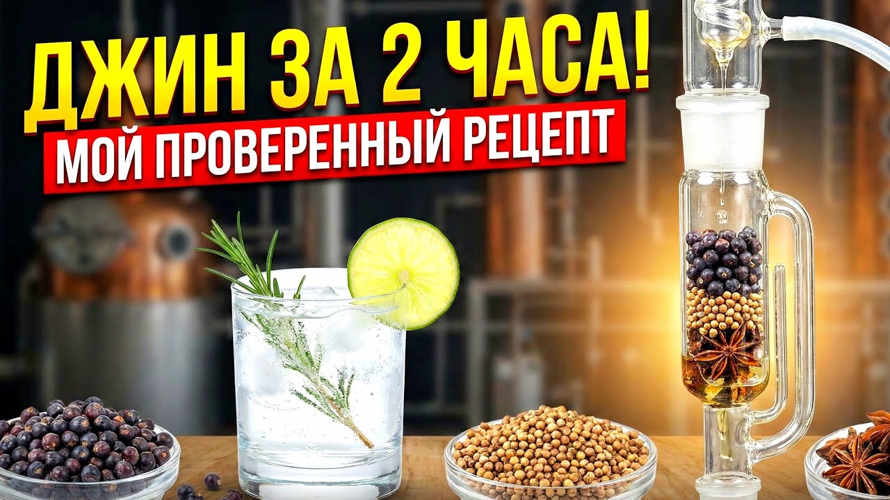 ДЖИН ЗА 2 ЧАСА! Мой проверенный рецепт засыпки (Можжевельник, Кориандр, Бадьян)