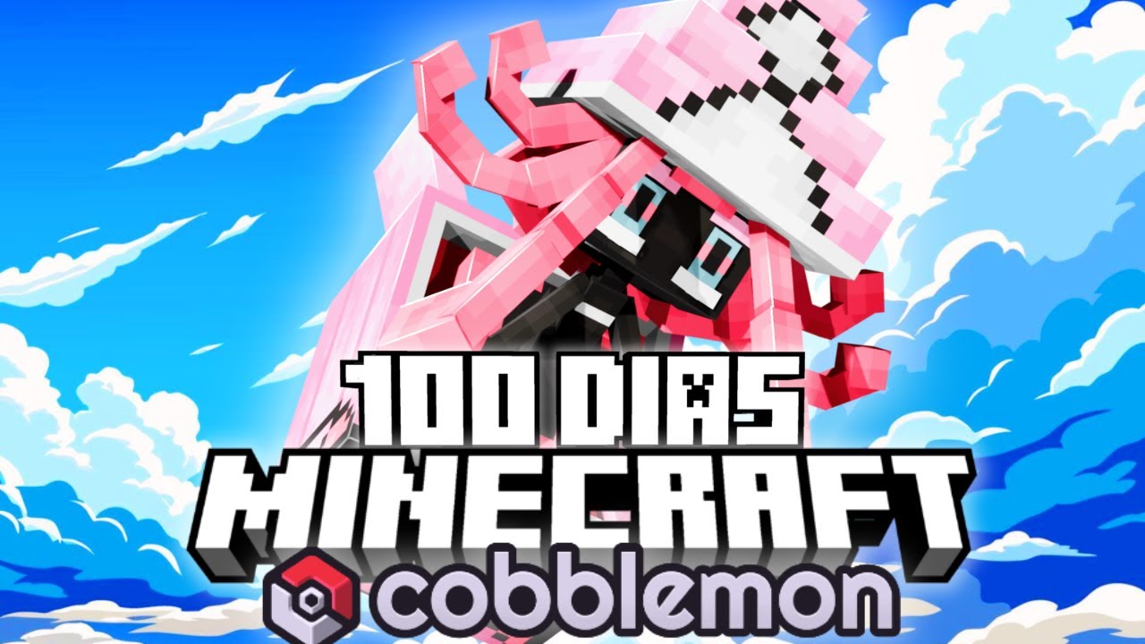 Sobrevivi 100 DIAS en Minecraft Cobblemon Como entrenador Psiquico /Hada👁️🦄