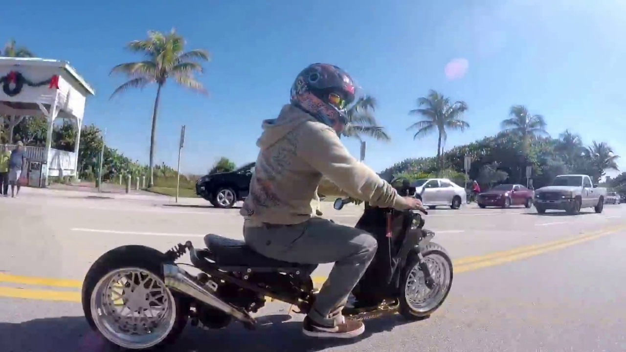 A1A ride with wifey and our Dorbyworks custom Honda Ruckus. 