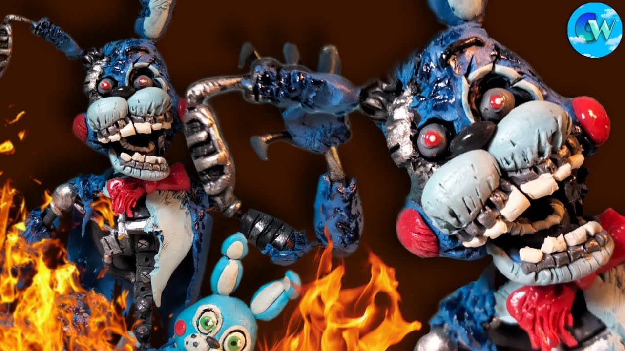 🔥Making BURN TOY BONNIE + Toy Plush Bonnie•Clay Tutorial ✅
