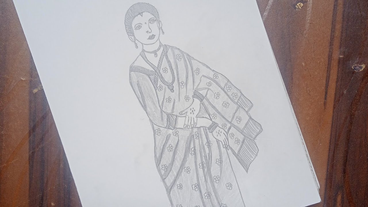 How To Draw Bharatinari? Bharatinari Kaise Banaye?