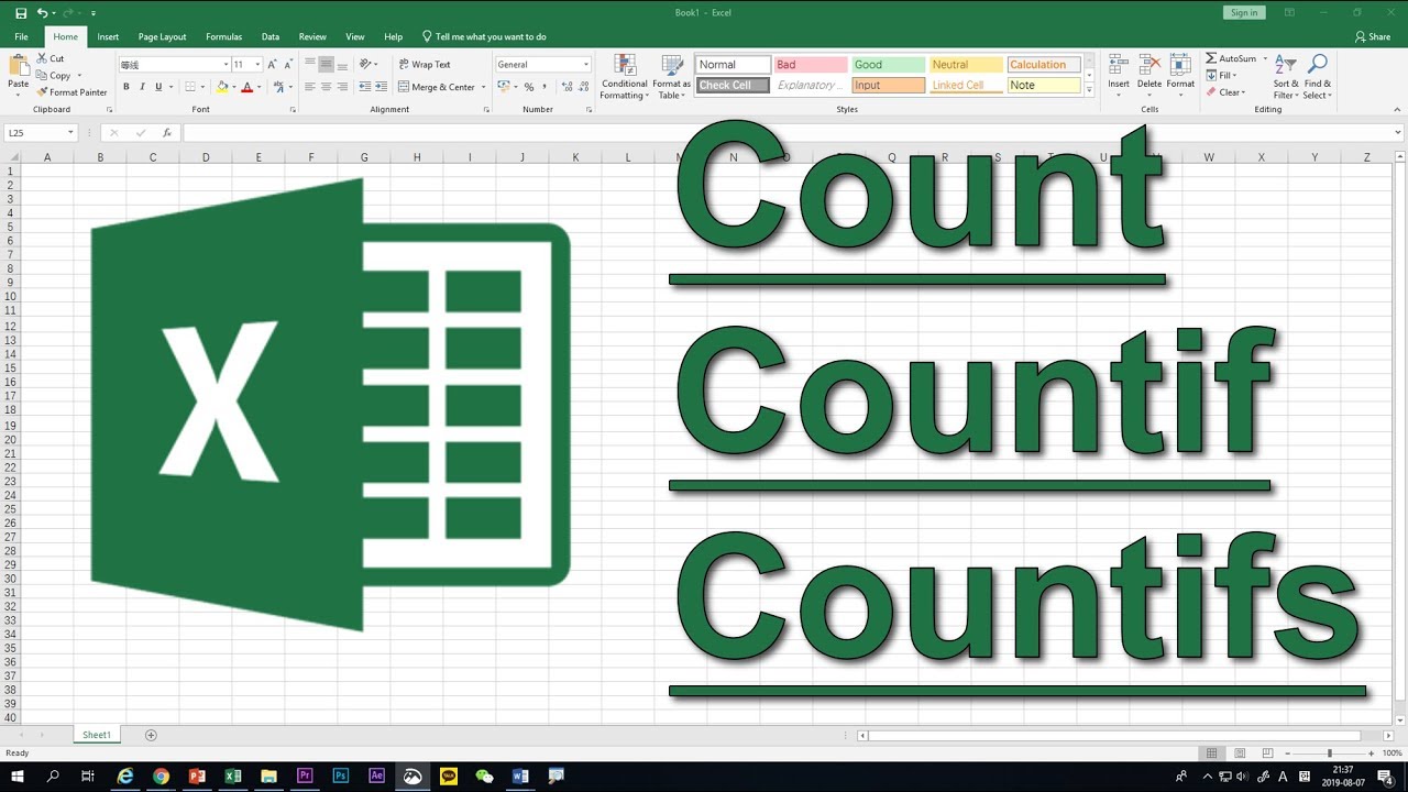 갯수 센다고 고생하지 마세요. 한번에 집계하기  #Count #Countif #Countifs