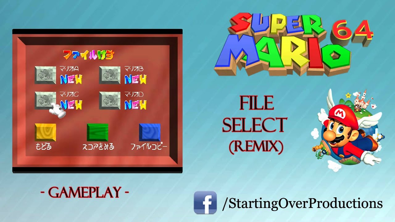 Super Mario 64 - File select (Remix house)