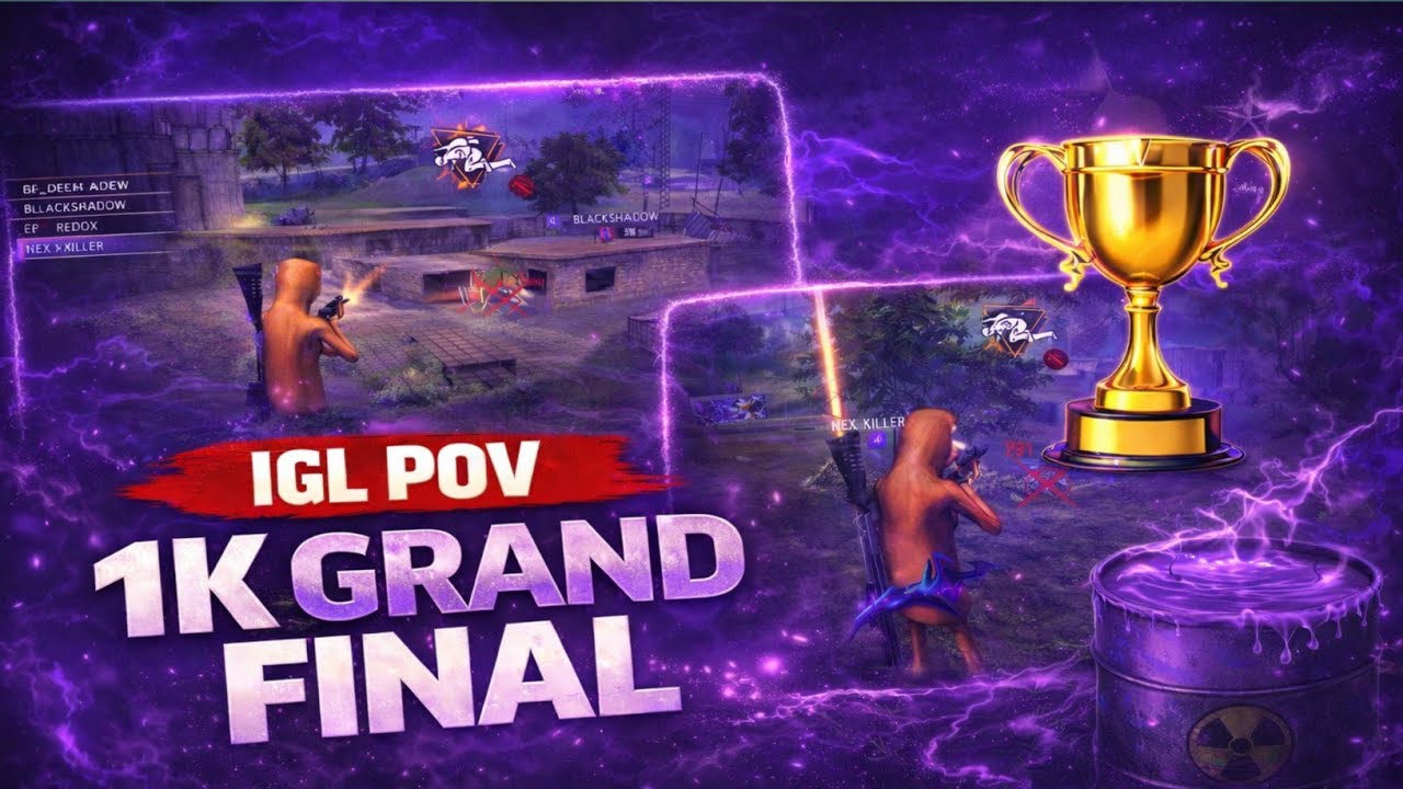 1k Tournament 🏆 Grand Finals 🔥 : IGL POV 👀 Free Fire Tournament Highlights 💪🎯🚀