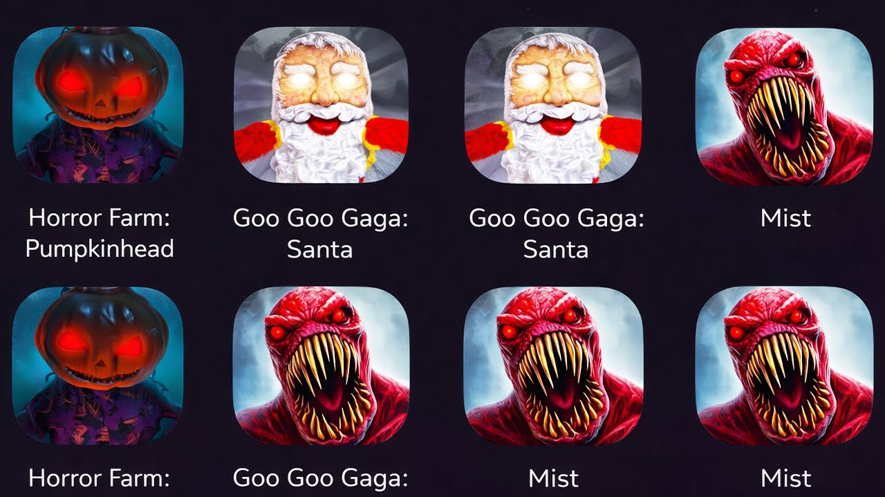 Goo Goo Gaga Scary Factory,Horror Farm Pumpkinhead,Mist Horror Games