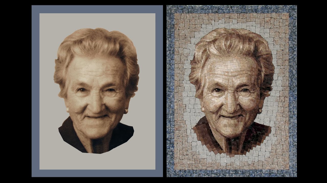 Portrait. Mosaic art (made in Italy) / Ritratto realizzato a mosaico