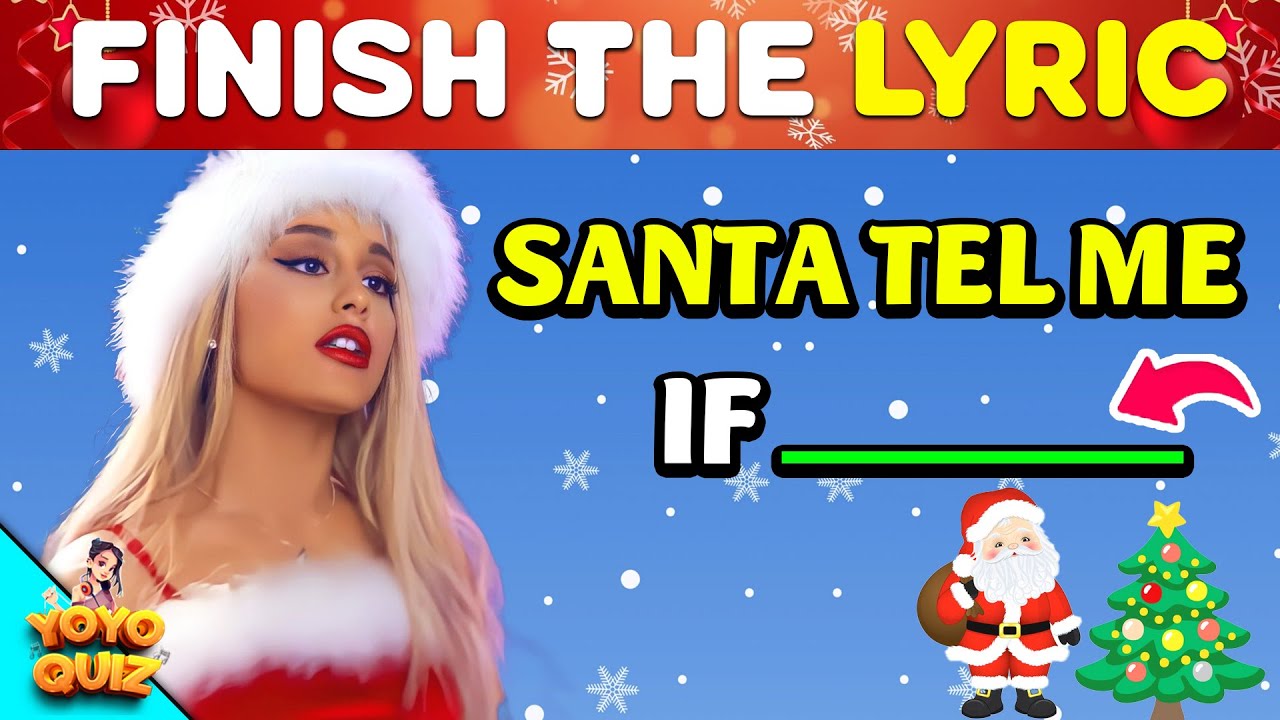 FINISH THE LYRICS🎅Most Popular Christmas Songs 🎄Music Quiz #2