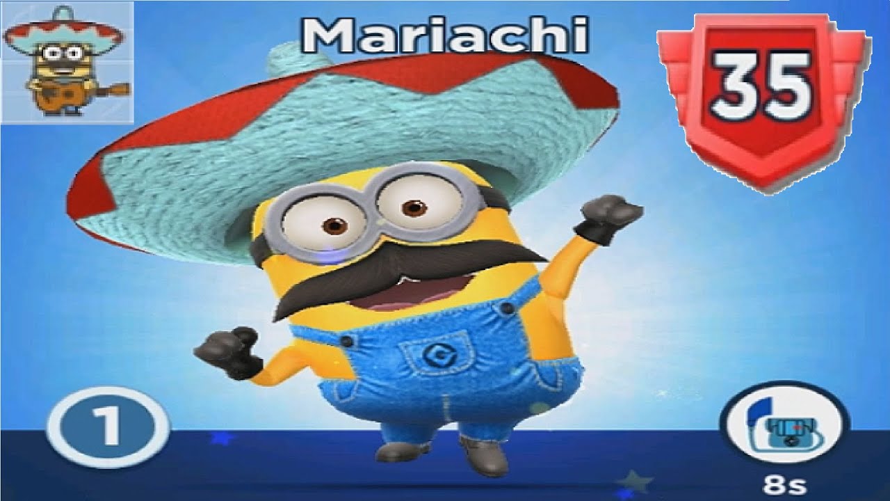 Minion Rush AGENT RANK 35 Unlock NEW Costume Mariachi  gameplay walkthrough ios & android
