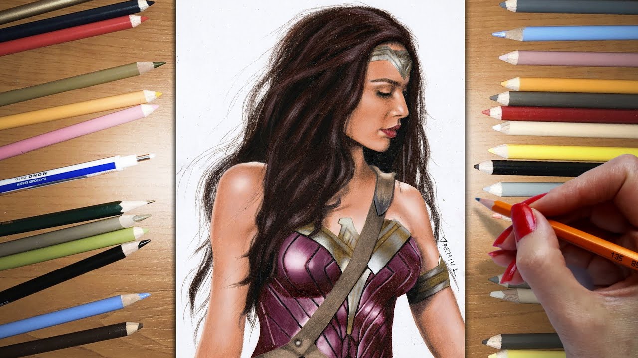 Speed Drawing Wonder Woman Gal Gadot | Jasmina Susak