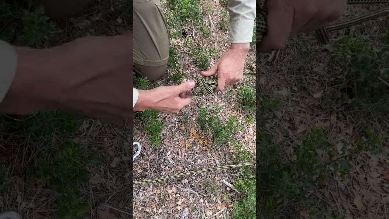 tension de corde à l'aide d'un passabloc