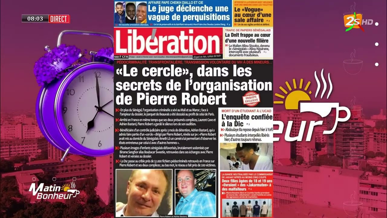 Violences à l'UCAD, réseau pédocriminel Pierre Robert, Farba Ngom porte plainte | Revue du 12/02/26