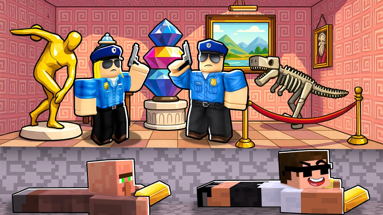 Stealing Expensive Items from Museum in Roblox..
