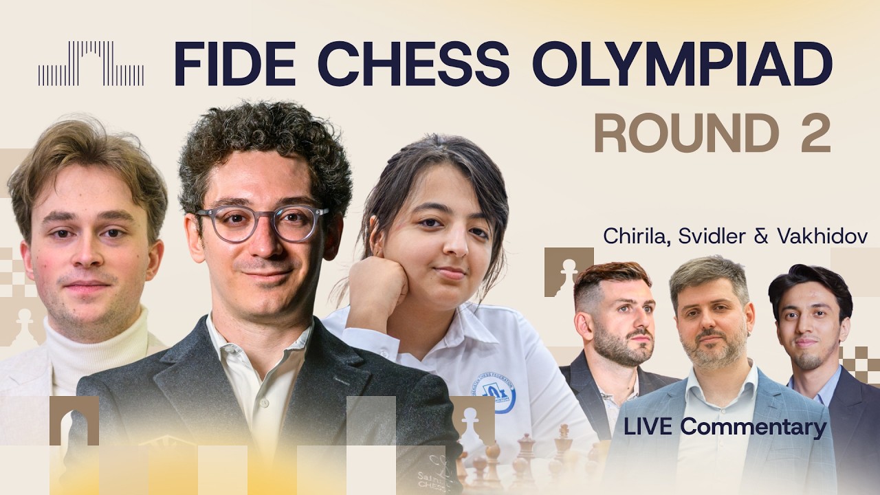 ♟ FIDE Chess Olympiad 2026 | Round 2 | Caruana, Keymer, Khamdamova & more