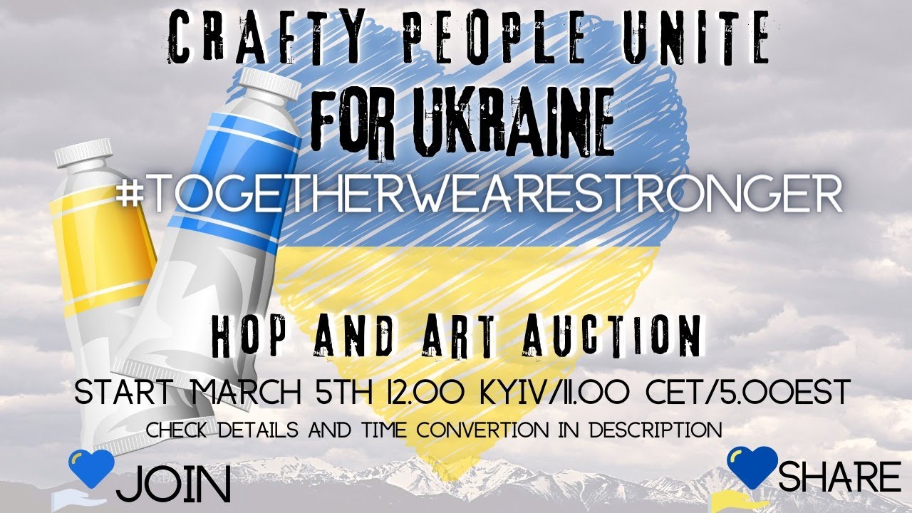 Crafty People Unite for Ukraine hop