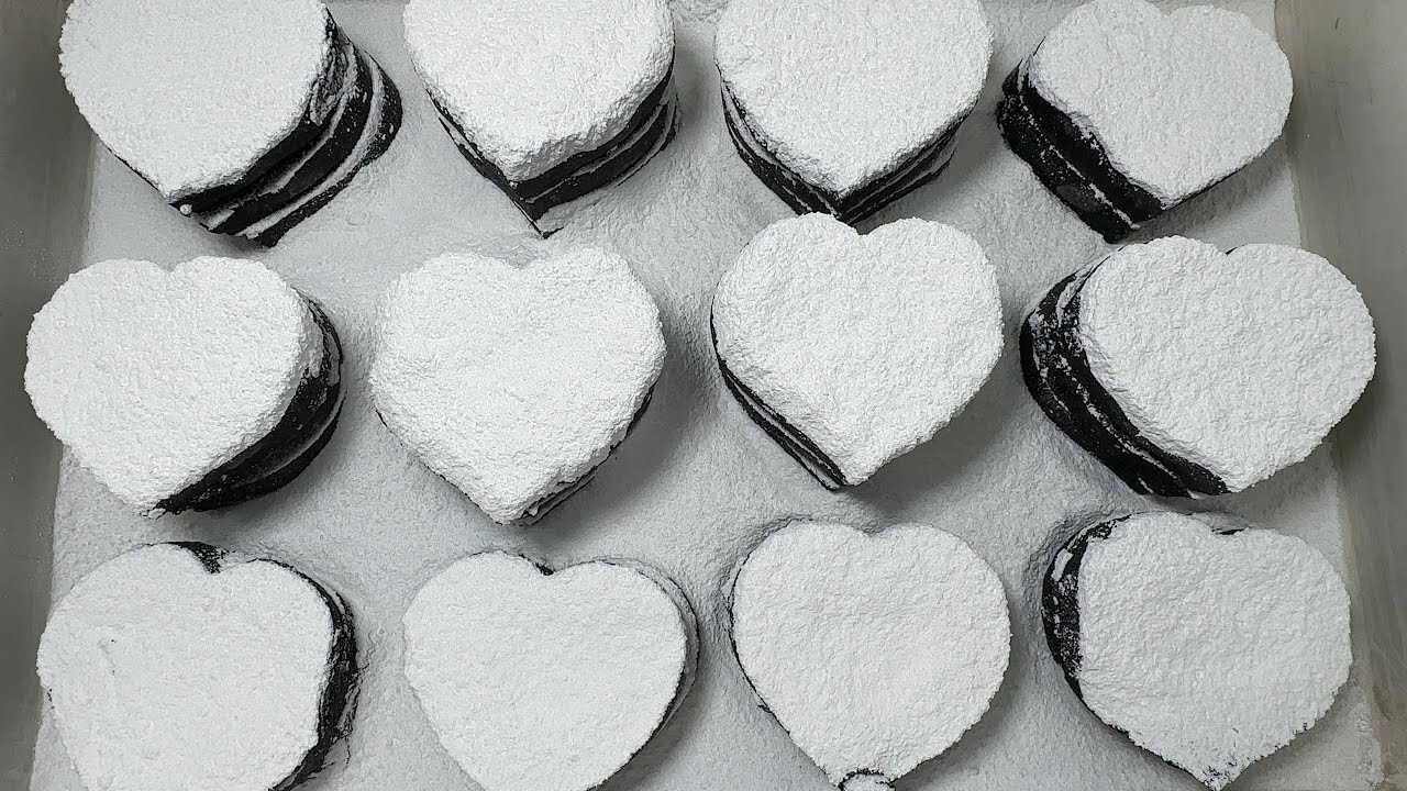 A Bunch of Black Hearts Sprinkled with Snow