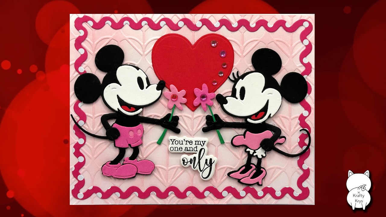 Spellbinders Classic Mouse Valentine Card