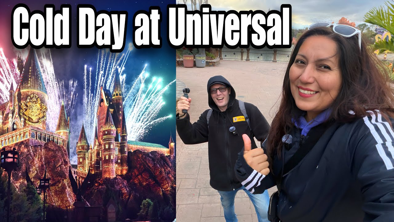 A Chilly day at Universal Studios Island of Adventure ❄️ | Hot Butterbeer & Hogwarts at Night