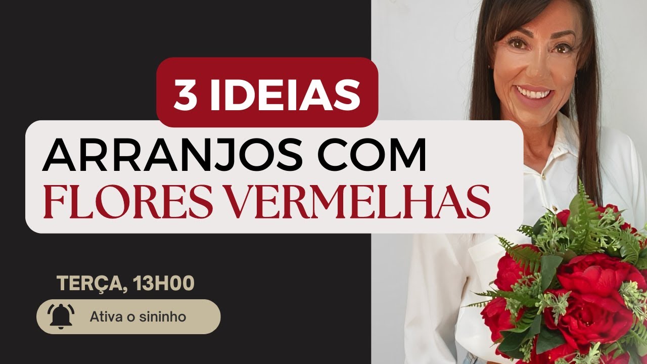 ARRANJOS COM FLORES VERMELHAS - 3 ideias lindas!