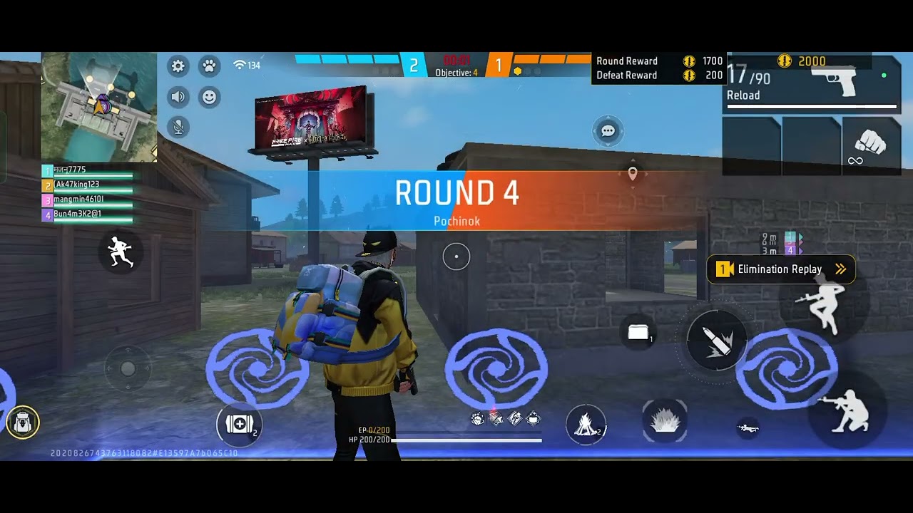#freefire  #gaming video #1vs4 New video 