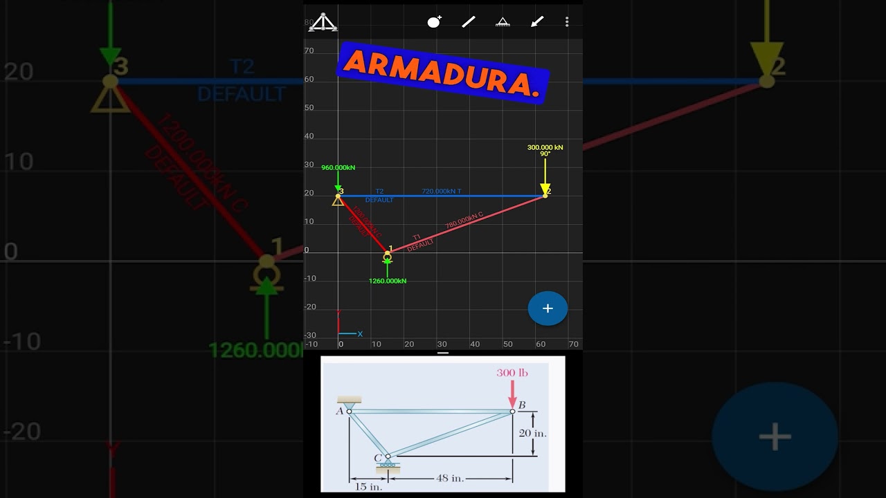 Aplicación para resolver una Armadura 2025 - SW Truss - Análisis estructural paso a paso