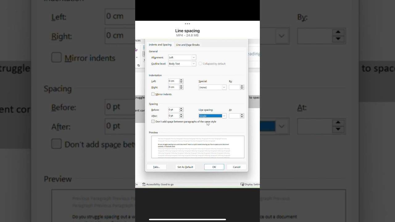 Line spacing in a word document #word #linespacing #microsoft #windows #tutorial