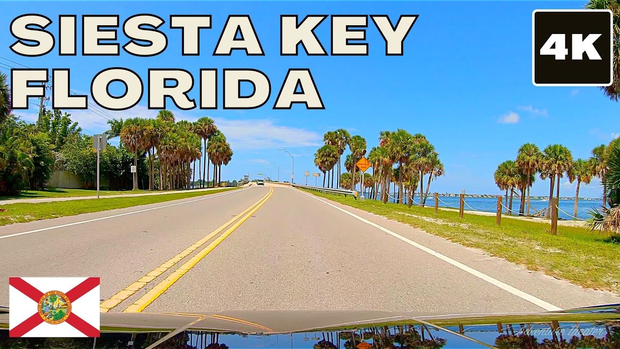 Siesta Key, Florida 4K drive (Siesta Beach)
