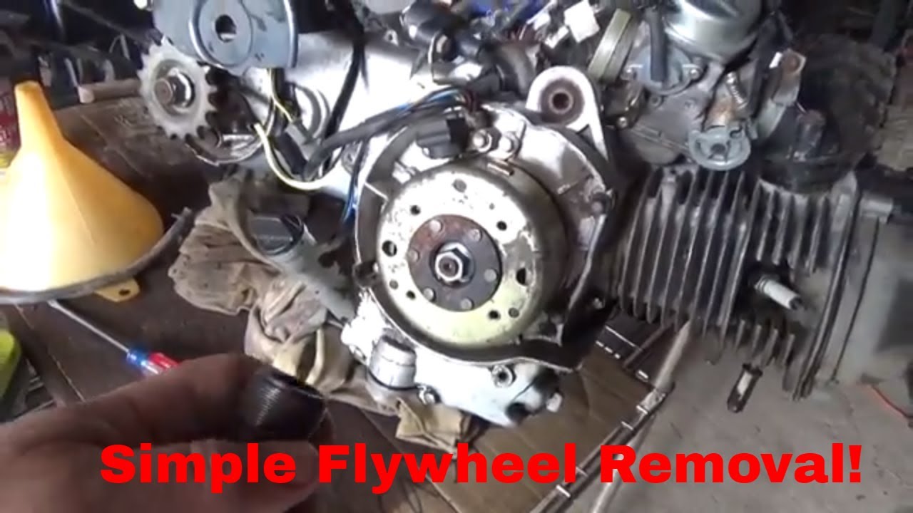 Quick and easy GY6, Honda ATC Fly Wheel removal,