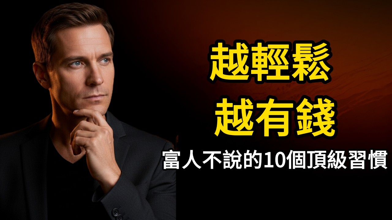 揭祕富人不說，但都在默默做的10 個頂級習慣。財富差距，其實是被這些細節拉開的