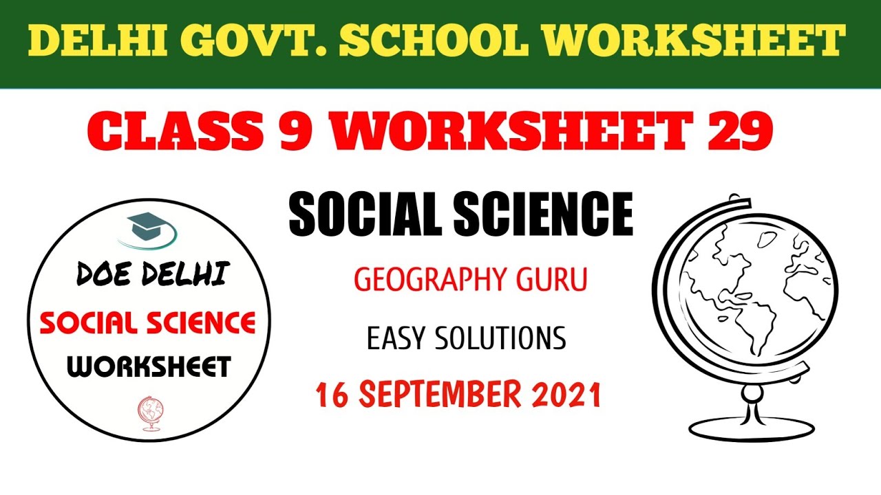Class 9 SSt Worksheet 29 | Worksheet 29 Class 9 Social Sci. English Med. 16 Sept. #Worksheet29 #gg