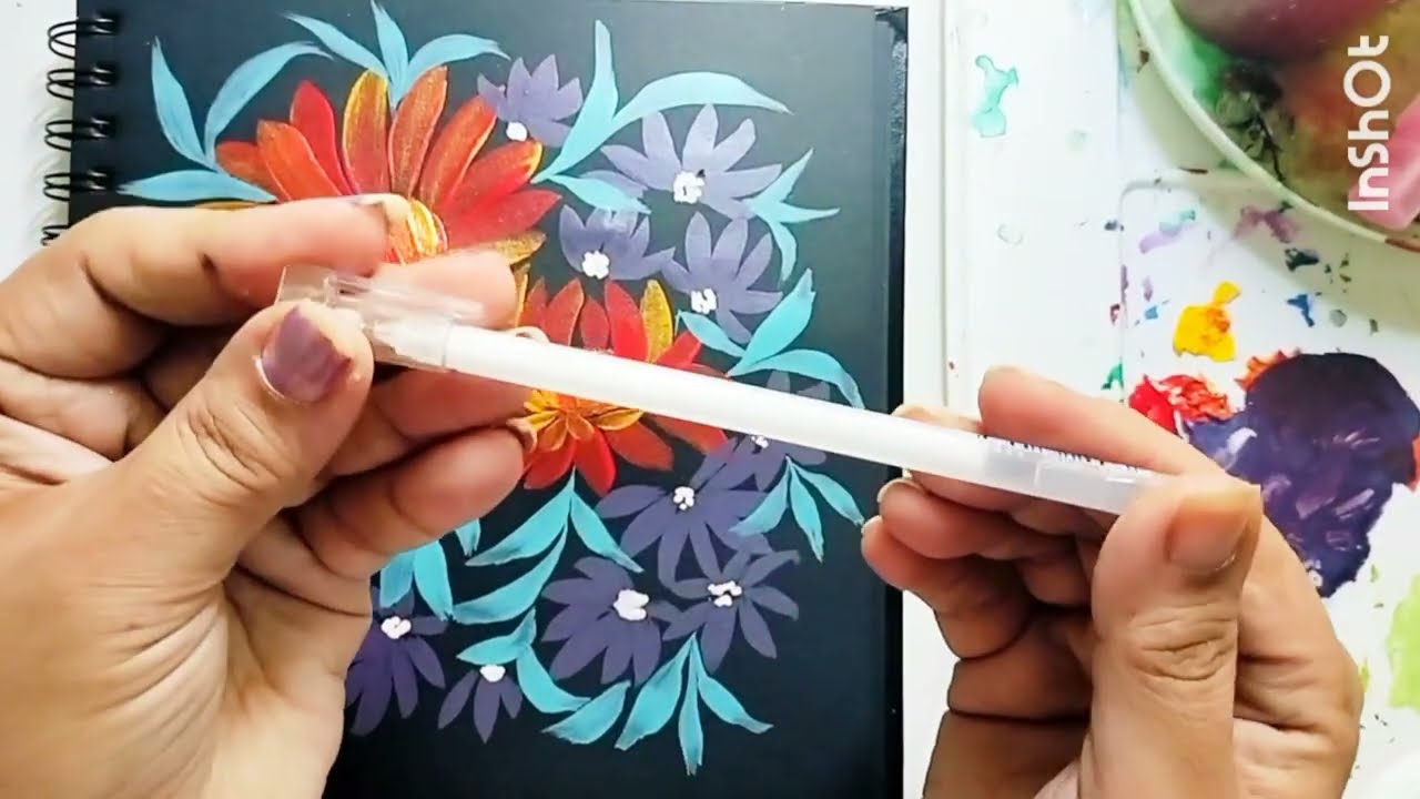 Why Limit !! Easy Acrylic Flowers 💐 #art#acrylicpainting#video#artwithsibani#viralvideo#youtubevideo