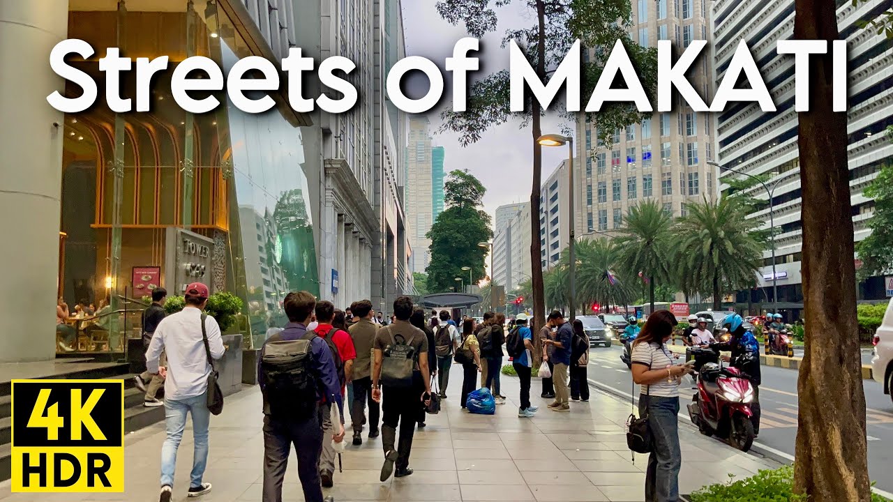 🇵🇭 4K | Streets of Makati City: Walking Tour | Street View in 4K | Metro Manila, Philippines 2024