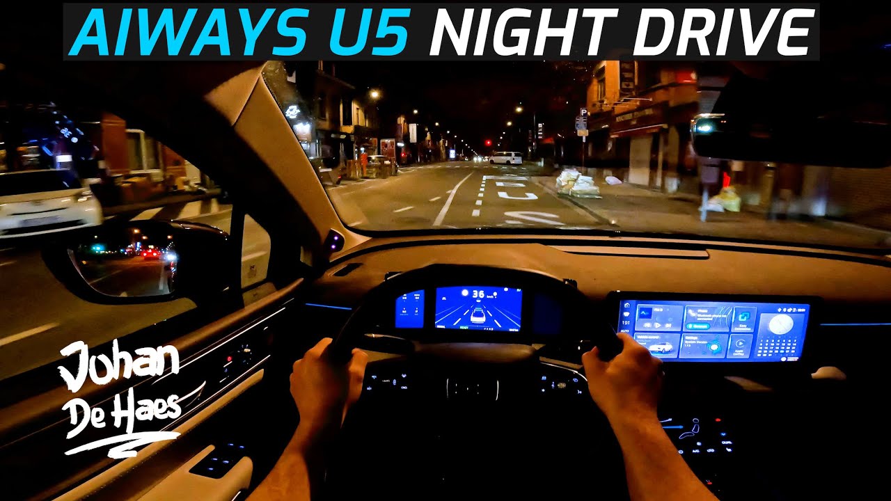 AIWAYS U5 204 HP NIGHT POV TEST DRIVE & DEMO LIGHTS