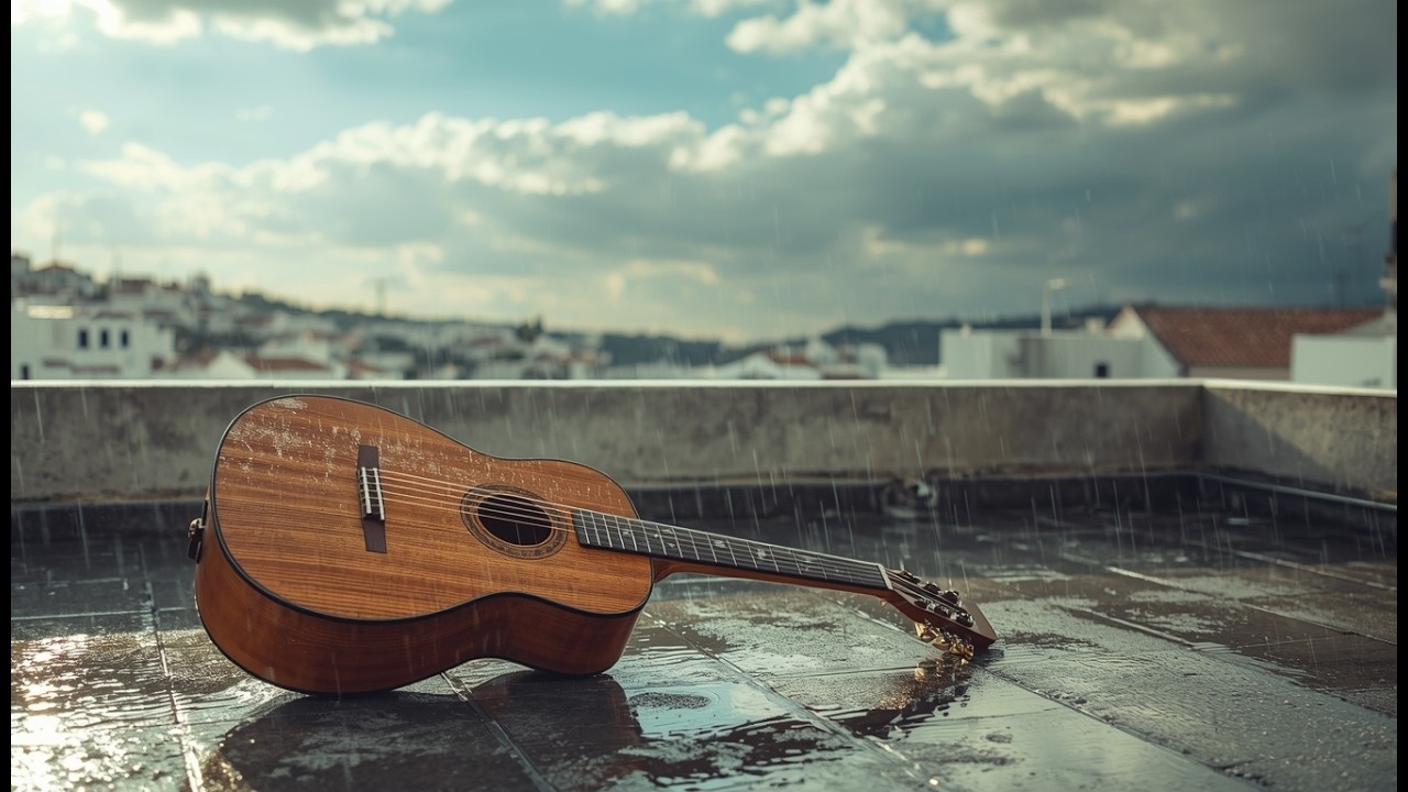 Flamenco Spanish Guitar & Arabic Oud – After Rain Rooftop Calm for Study & Relax