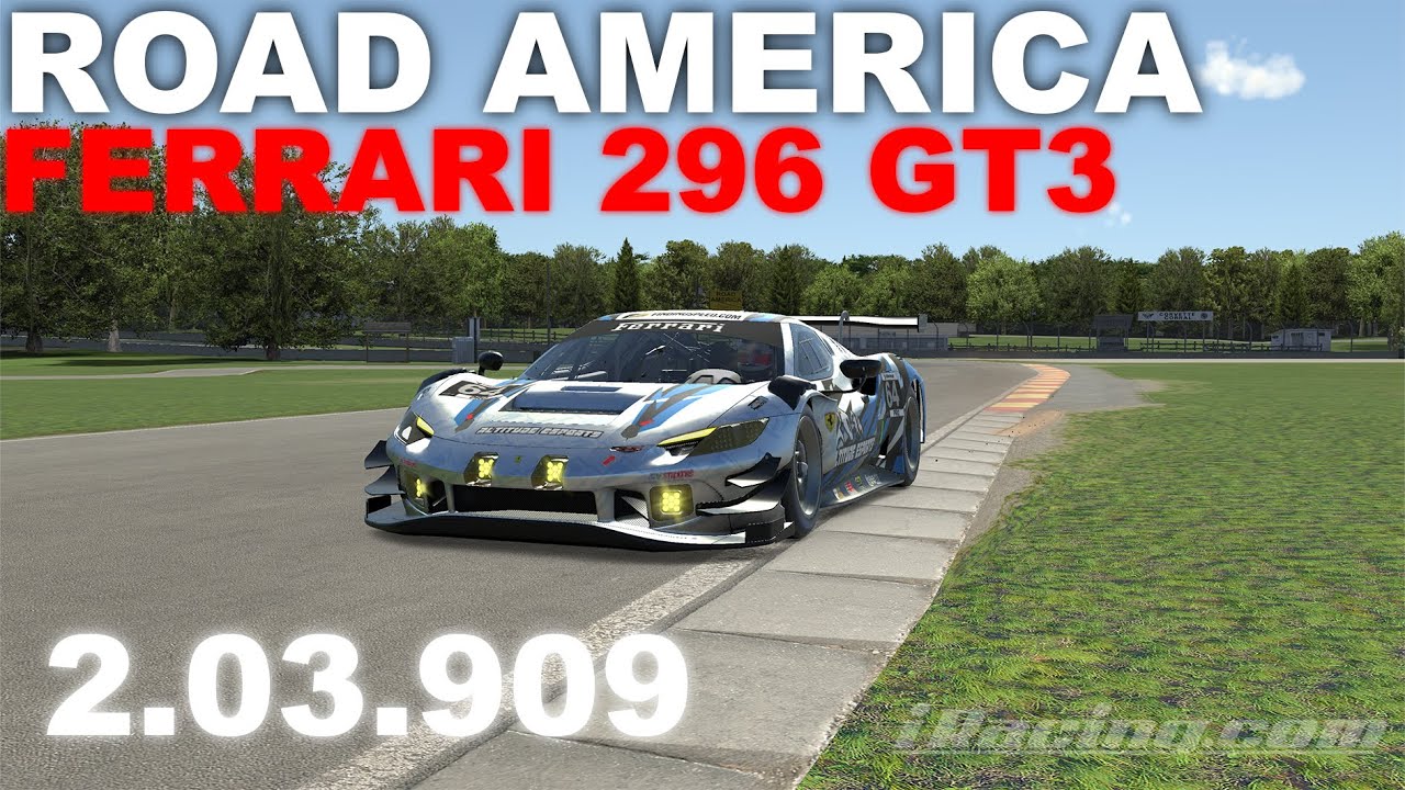 iRacing Ferrari 296 GT3 Road America (FIXED) | Track Guide + Hotlap