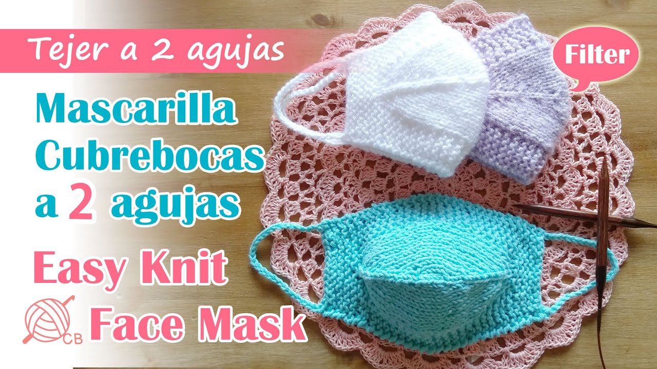 [ENG Sub] Cubrebocas Mascarilla Barbijo Tapabocas 2 Agujas Filtro - Knit Summer Face Mask Filter