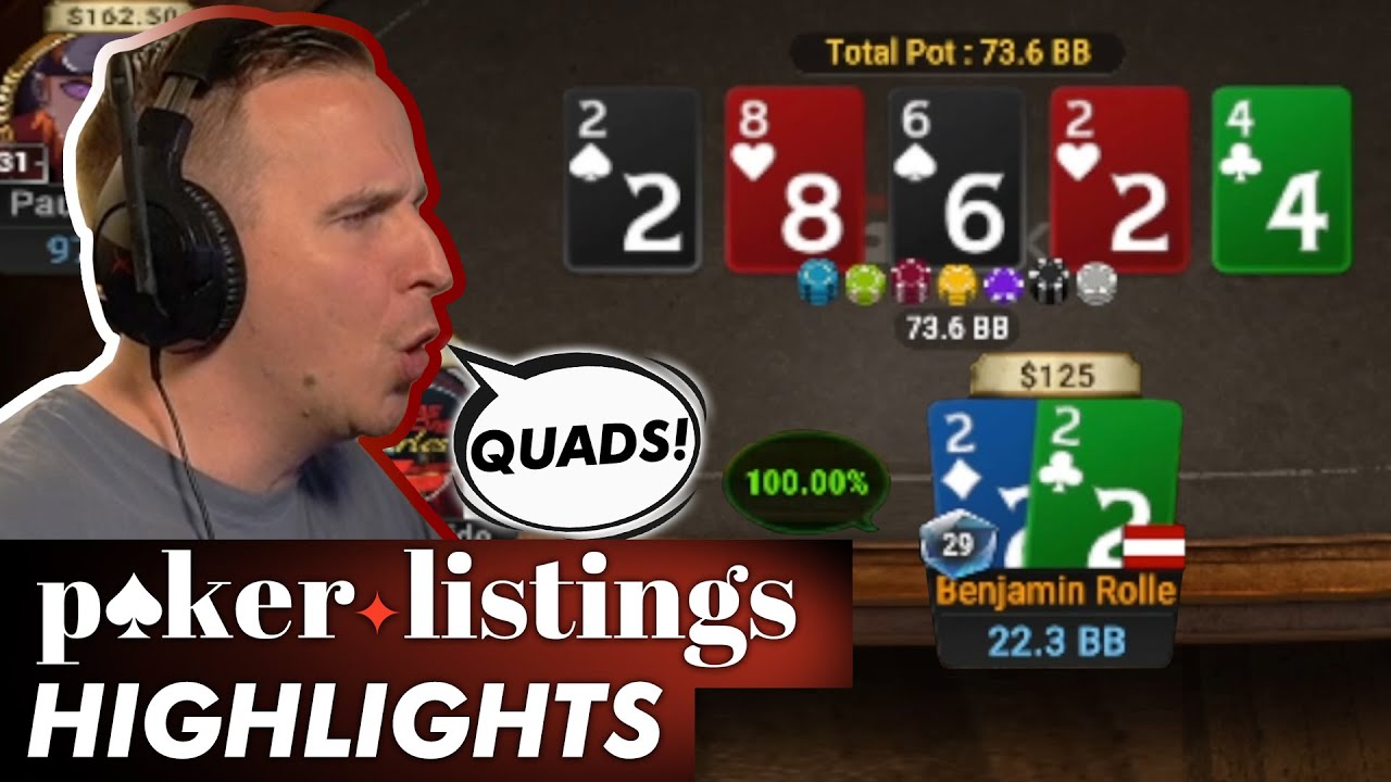 Bencb789 gets paid with QUADS! Online Poker Highlights!