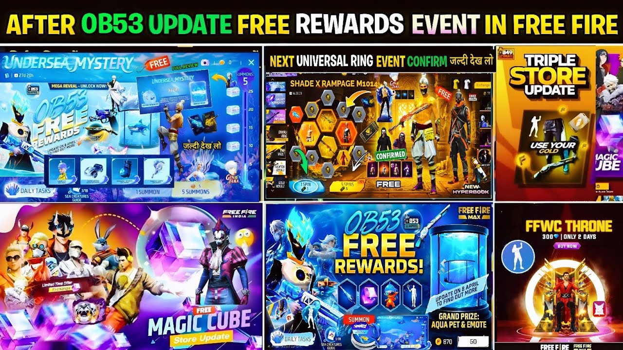 AFTER OB53 UPDATE FREE REWARDS💥🤯 8 MAY UNDERSEA MYSTERY EVENT UNIVERSAL RING | FREE FIRE NEW EVENT