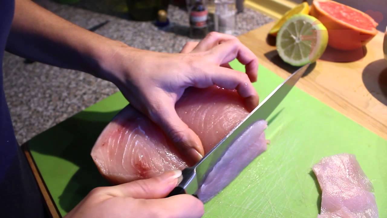 Carpaccio di Pesce Spada marinato in salsa di Agrumi