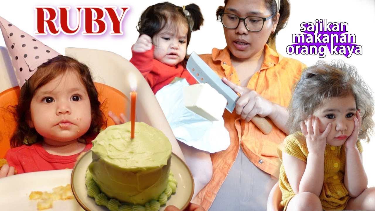 Hanya ada Pandan, Eh..KUE ULTAH langsung Jadi HITS. Ruby genap setahun.