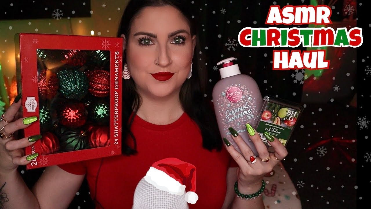 ASMR Walmart Christmas Haul 🎄Cardboard Sounds, Gentle Tapping/Scratching 