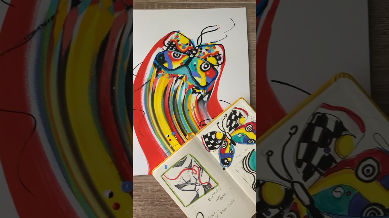 Abstract Butterfly 🦋 #shorts #abstractart #painting