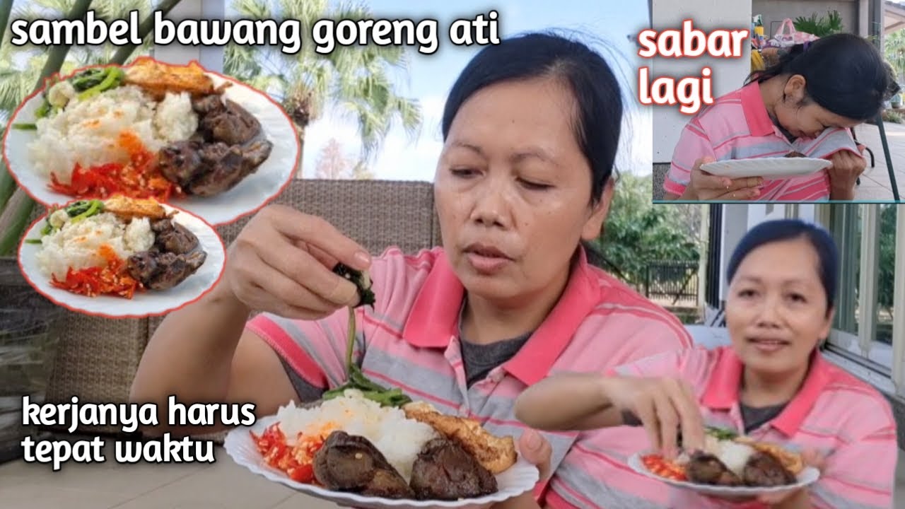 Telat dikit jadi masalah⁉️menu siang sambel bawang ati ayam#tkwtaiwan