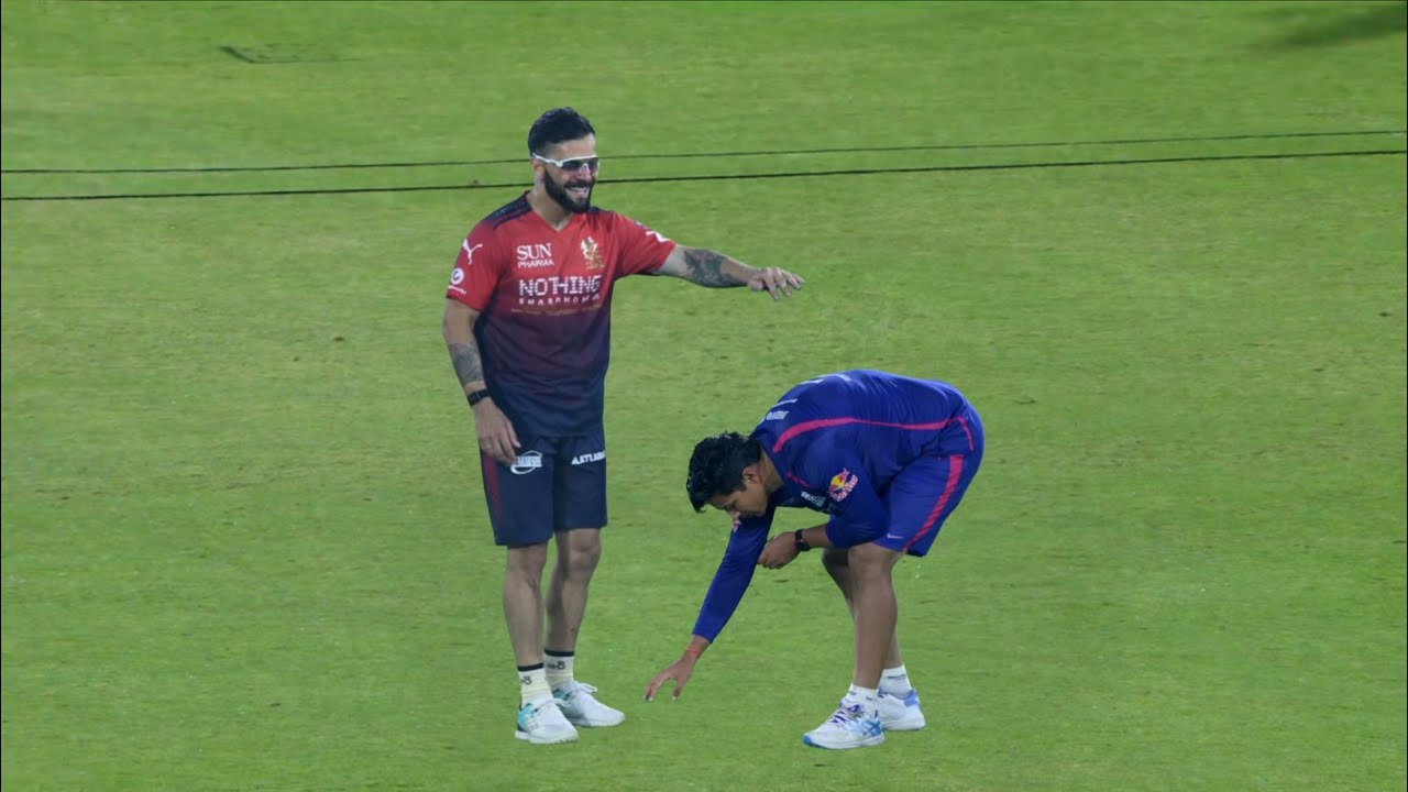 Vaibhav Suryavanshi Touching Virat Kohli Feet Before Toss During RCB vs RR IPL 2026 Match