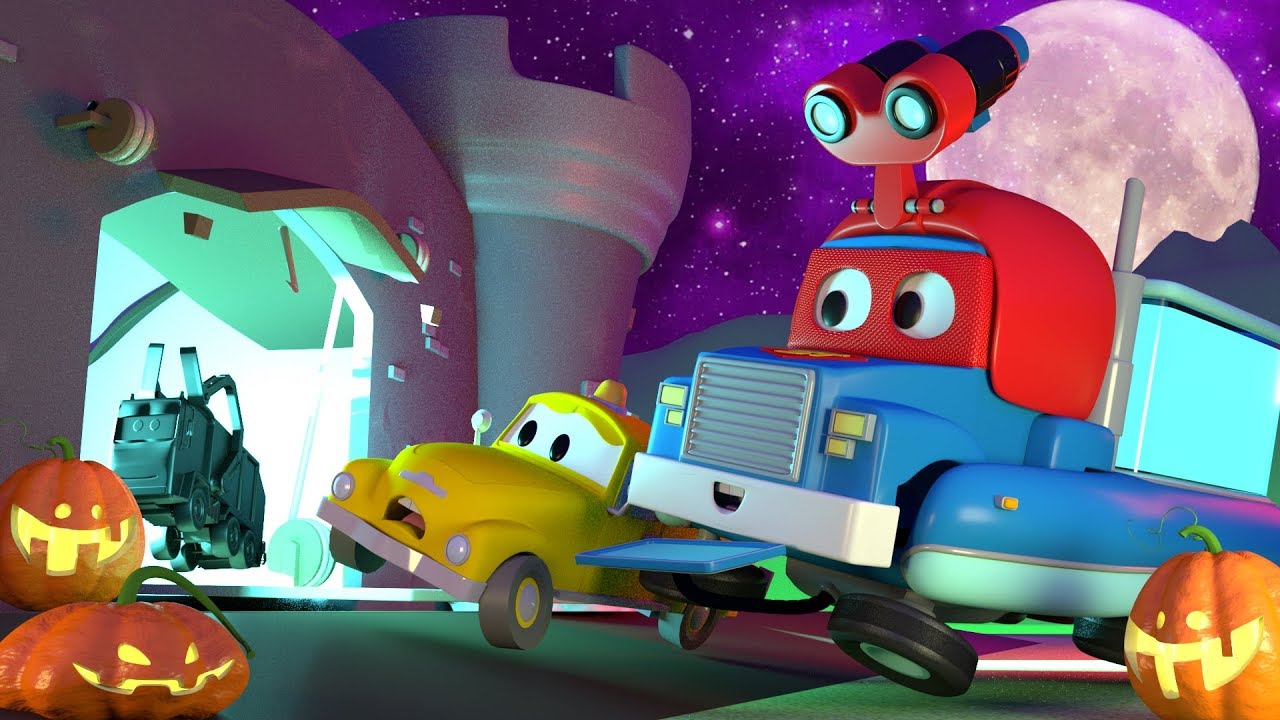 Il MOSTRO del LUNAPARK per HALLOWEEN - Carl il Super Truck a Car City 🚚 ⍟ Cartone animato bambini