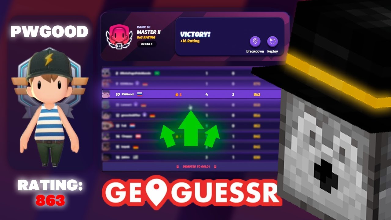 ПУГОД УВЕРЕННО ДЕРЖИТСЯ В МАСТЕР ЛИГЕ ГЕОГЕССЕРА! | GeoGuessr