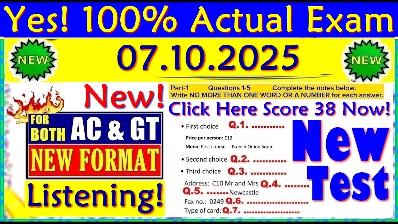 IELTS LISTENING PRACTICE TEST 2025 WITH ANSWERS | 07.10.2025