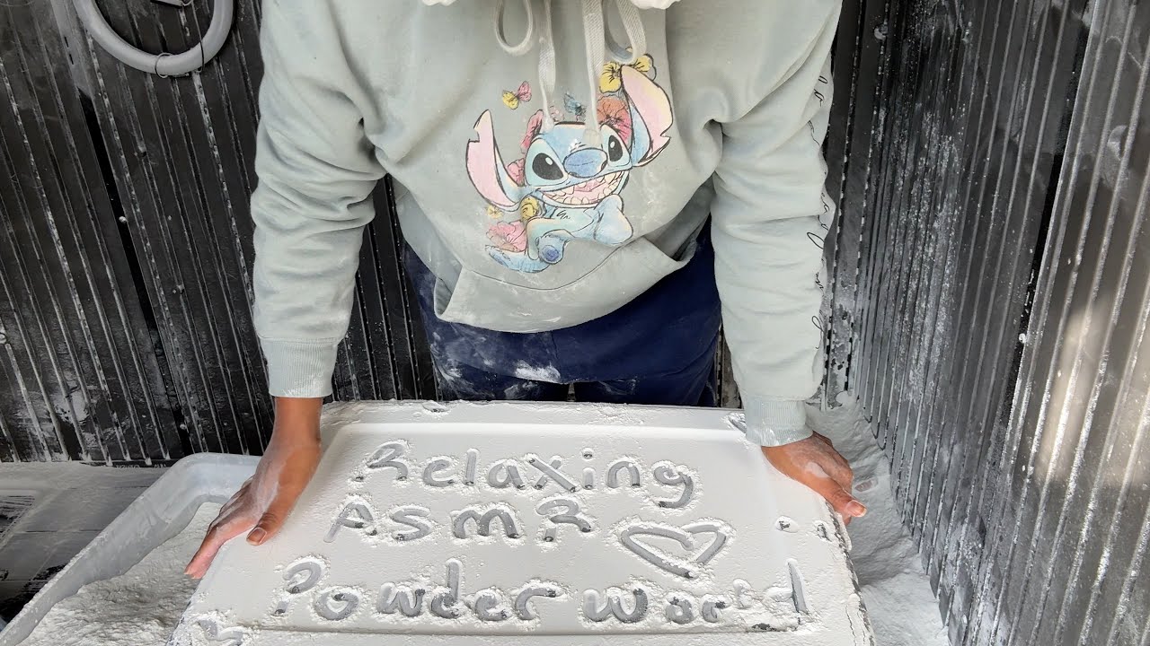 ASMR DUSTY POWDER PLAY, POWDER THROWING AND SPONGE  #ASMR #powderplay