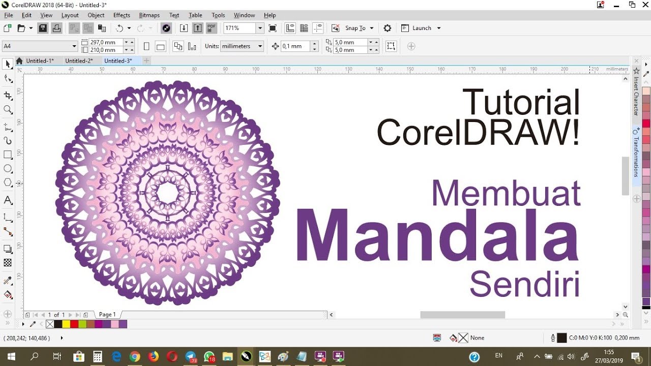 Tutorial CorelDraw - Menggambar MANDALA Sendiri
